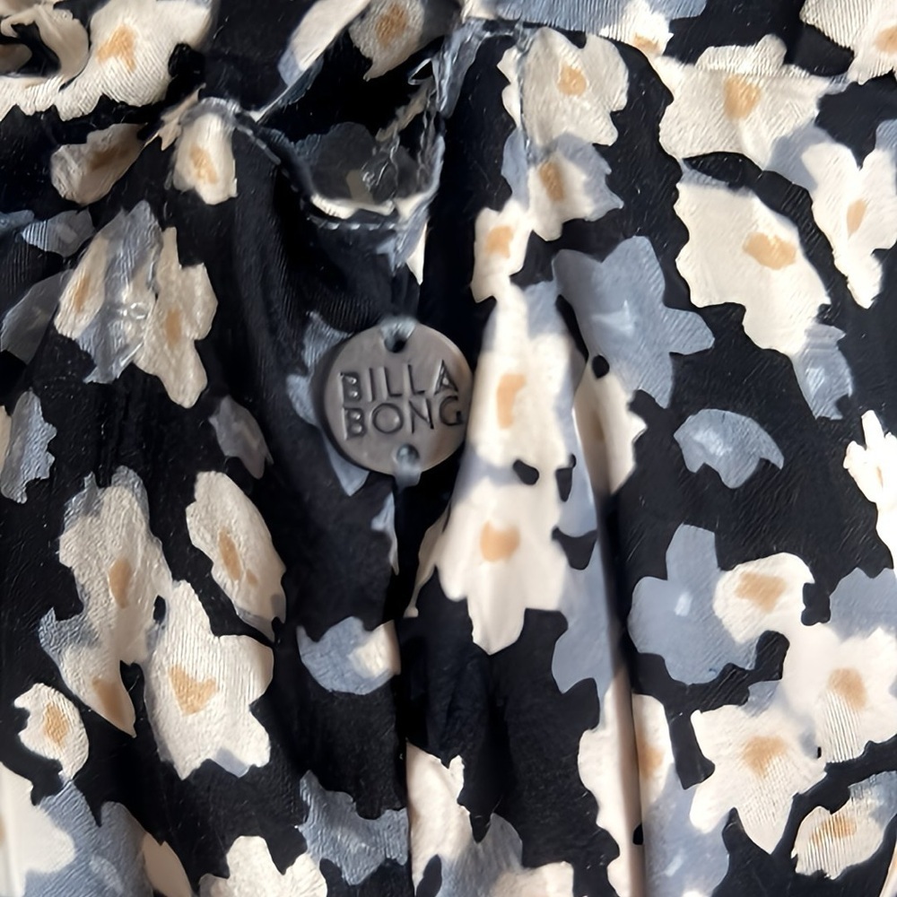 Billabong Twist N Shout Boho Floral Fun Wide Leg Beach Jumper Pockets NWOT Sz L - Picture 12 of 13